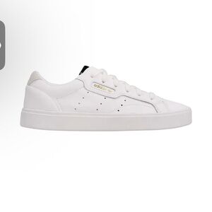 Adidas Sleek Crystal White Size 8.5 genuine leather sneakers